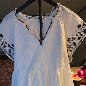 Old Navy Embroidered Cotton Peasant Dress